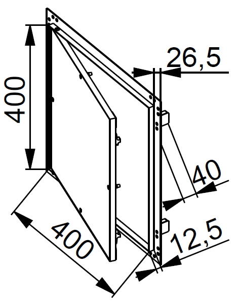 Klapa rewizyjna 40x40x1.25 - 2