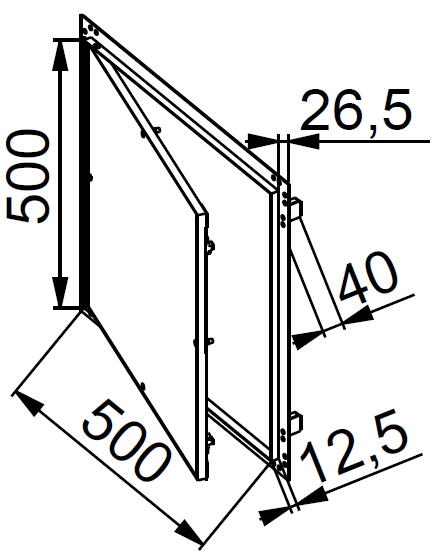 Klapa rewizyjna 50x50x1.25 - 2