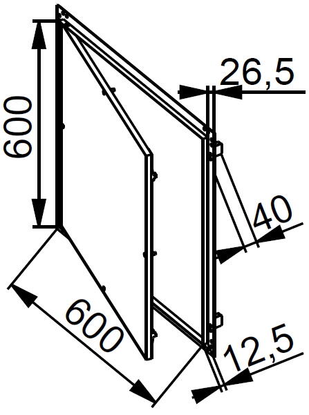Klapa rewizyjna 60x60x1.25 - 2
