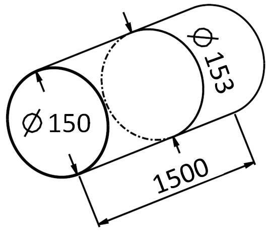 Kanał wentylacyjny okrągły fi 150 1,5mb KO150-15 - 2