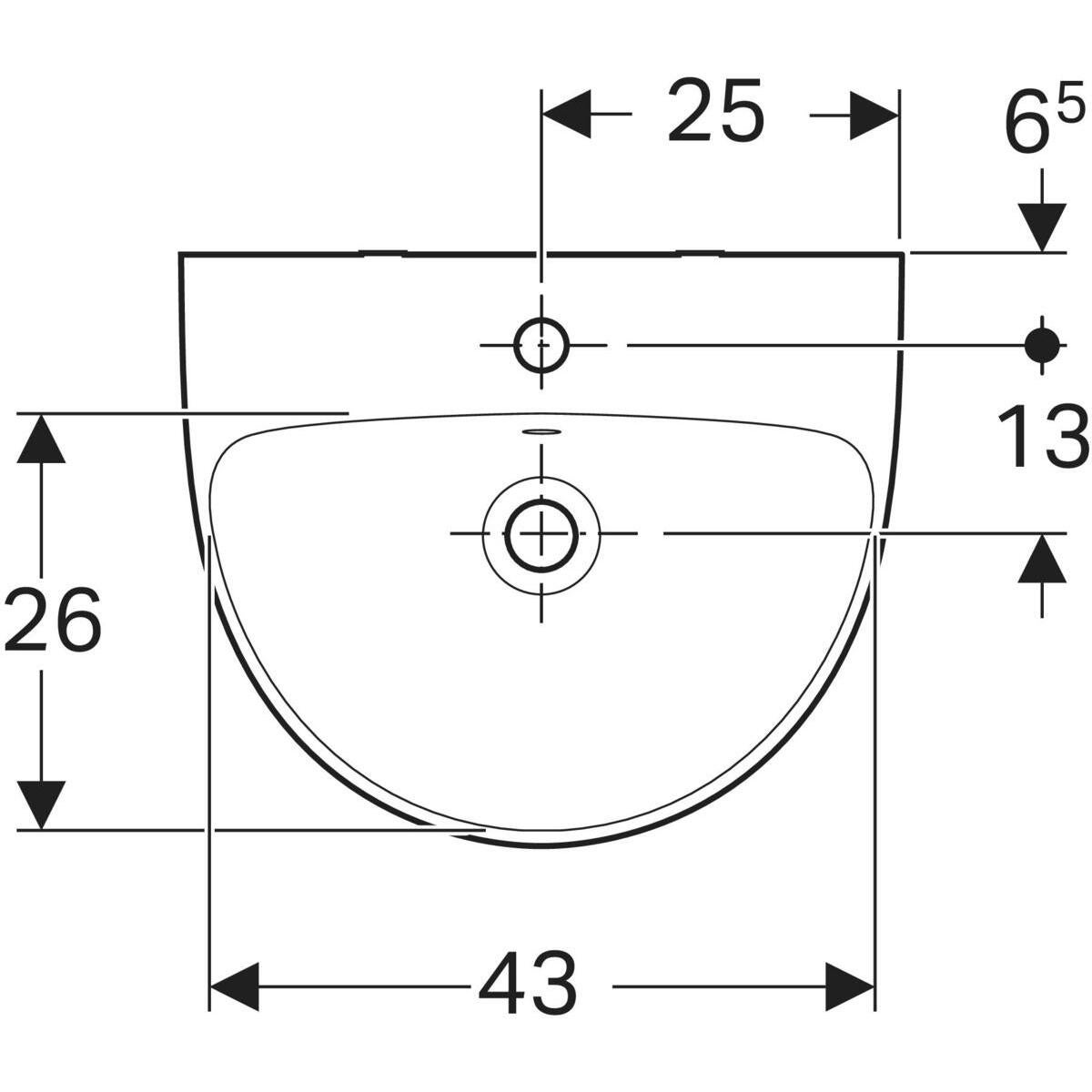 Umywalka Geberit Selnova 50 cm 500.295.01.7 - 2