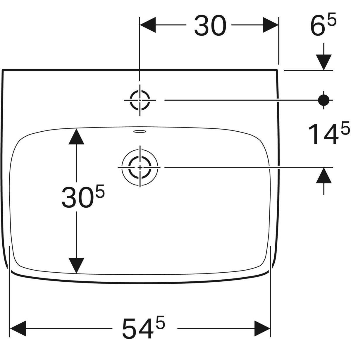 Umywalka Geberit Selnova Square 60 cm - 2