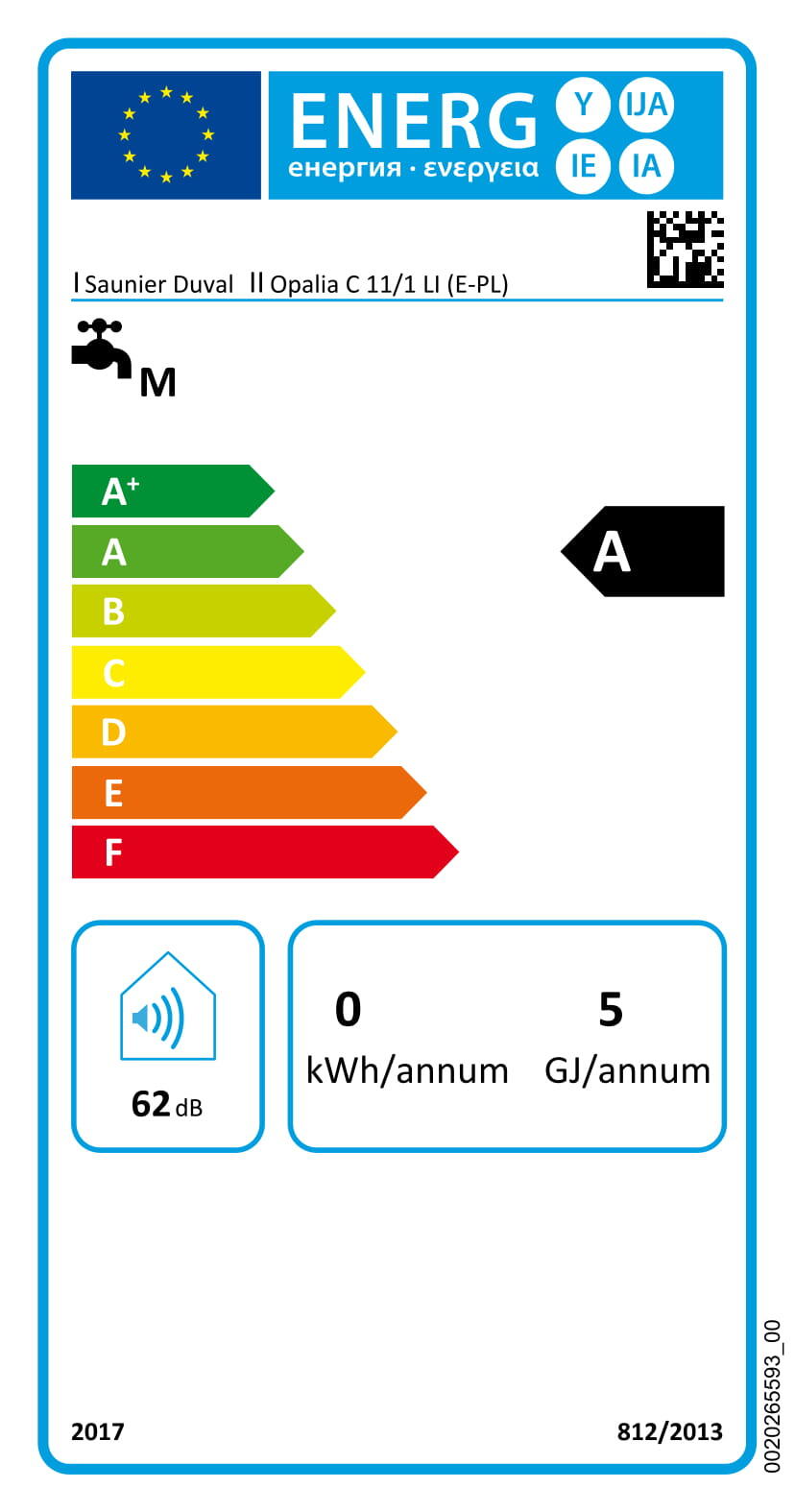 Ogrzewacz gazowy Opalia C 11/1 IX (h-PL) - 2