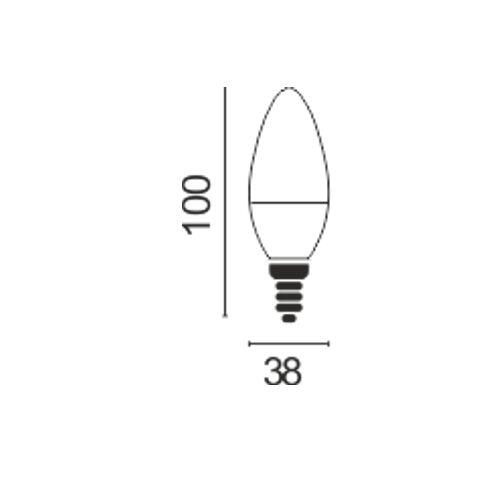 Żarówka LED E14 świeca 2,5W 350lm 3000K - 2