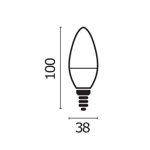 Żarówka LED E14 świeca 2,5W 350lm 4000K - 2