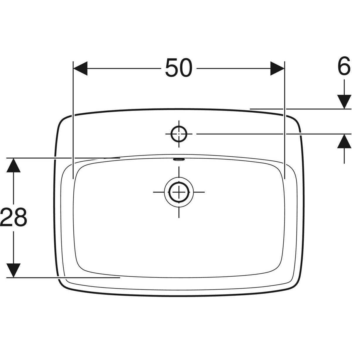 Umywalka wpuszczana Geberit Selnova 60 cm 500.307.01.7 - 2