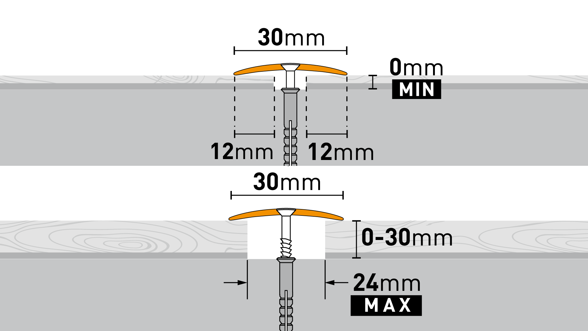 Profil dylatacyjny PR3 1860x30mm Srebrny - 2