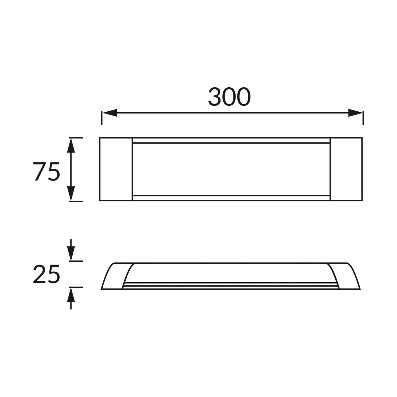Oprawa Flater LED 10W 900lm 4000K IP42 30cm z wyłącznikiem - 2