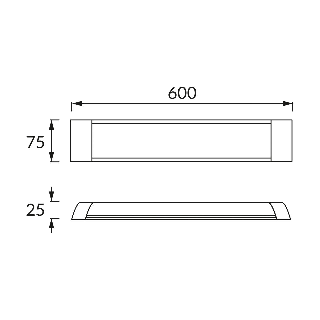 Oprawa Flater LED 20W 1800lm 4000K IP42 60cm z wyłącznikiem - 2