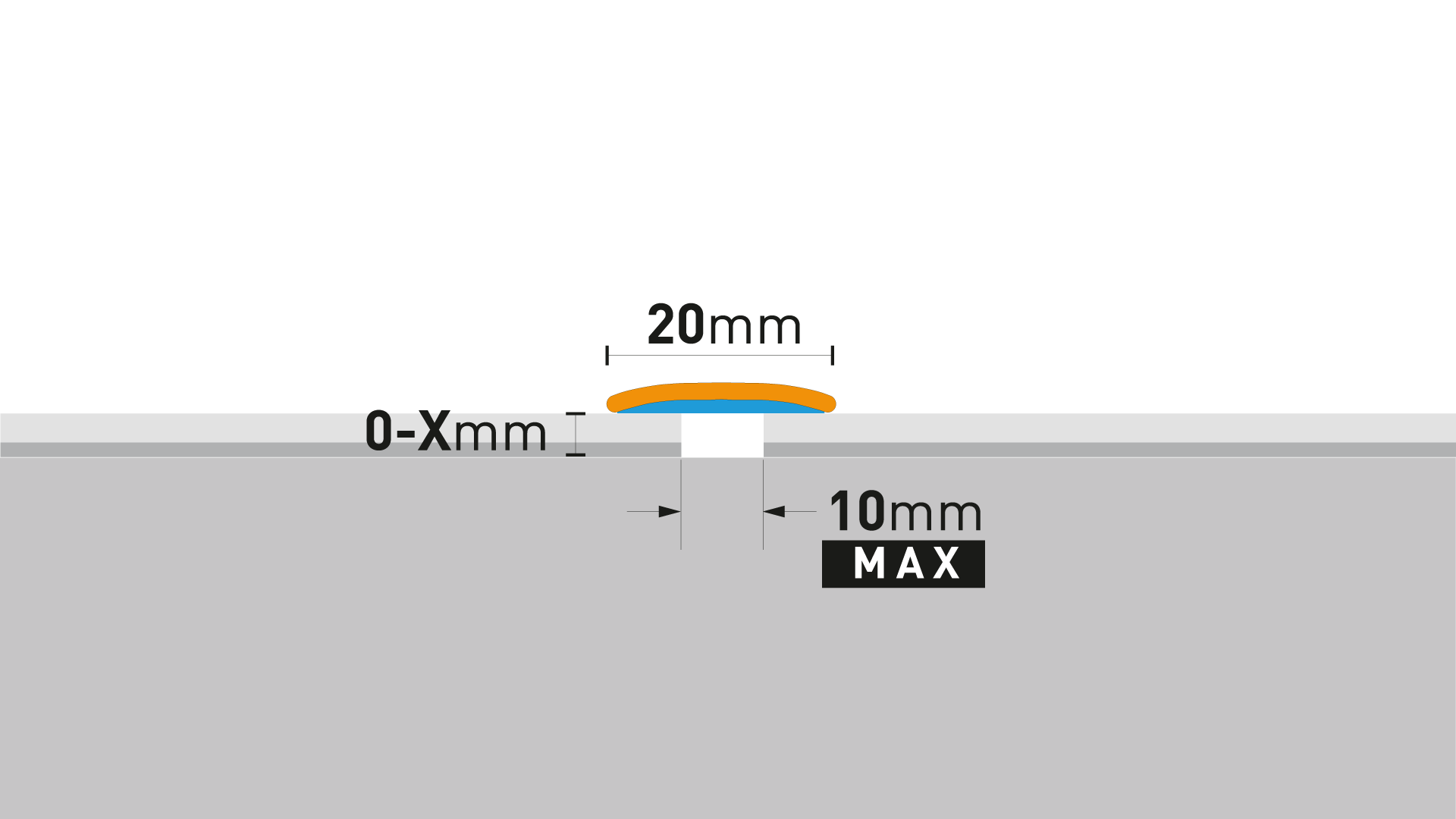 Profil dylatacyjny Pro B1 930x20mm Srebrny - 2