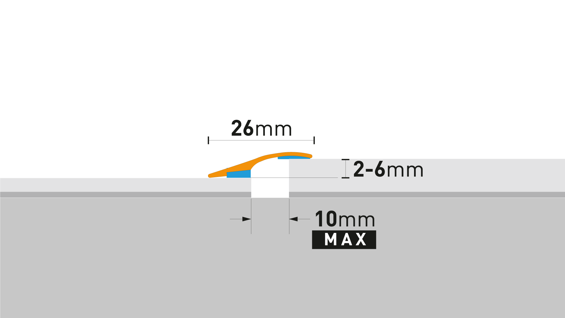 Profil wyrównujący Pro 26 930x26mm srebrny - 2