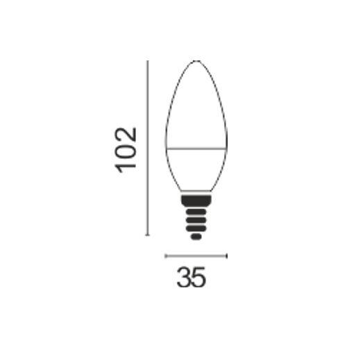 Żarówka LED E14 świeca 4,2W 470lm 4000K - 3