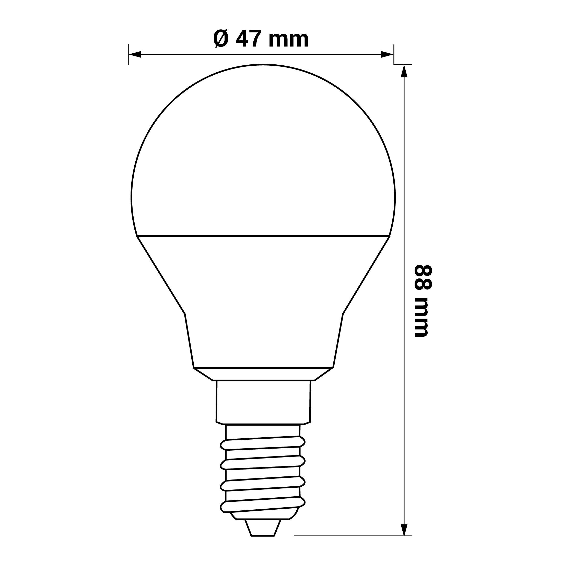 Żarówka LED E14 kulka 7W 840lm 3000K - 3