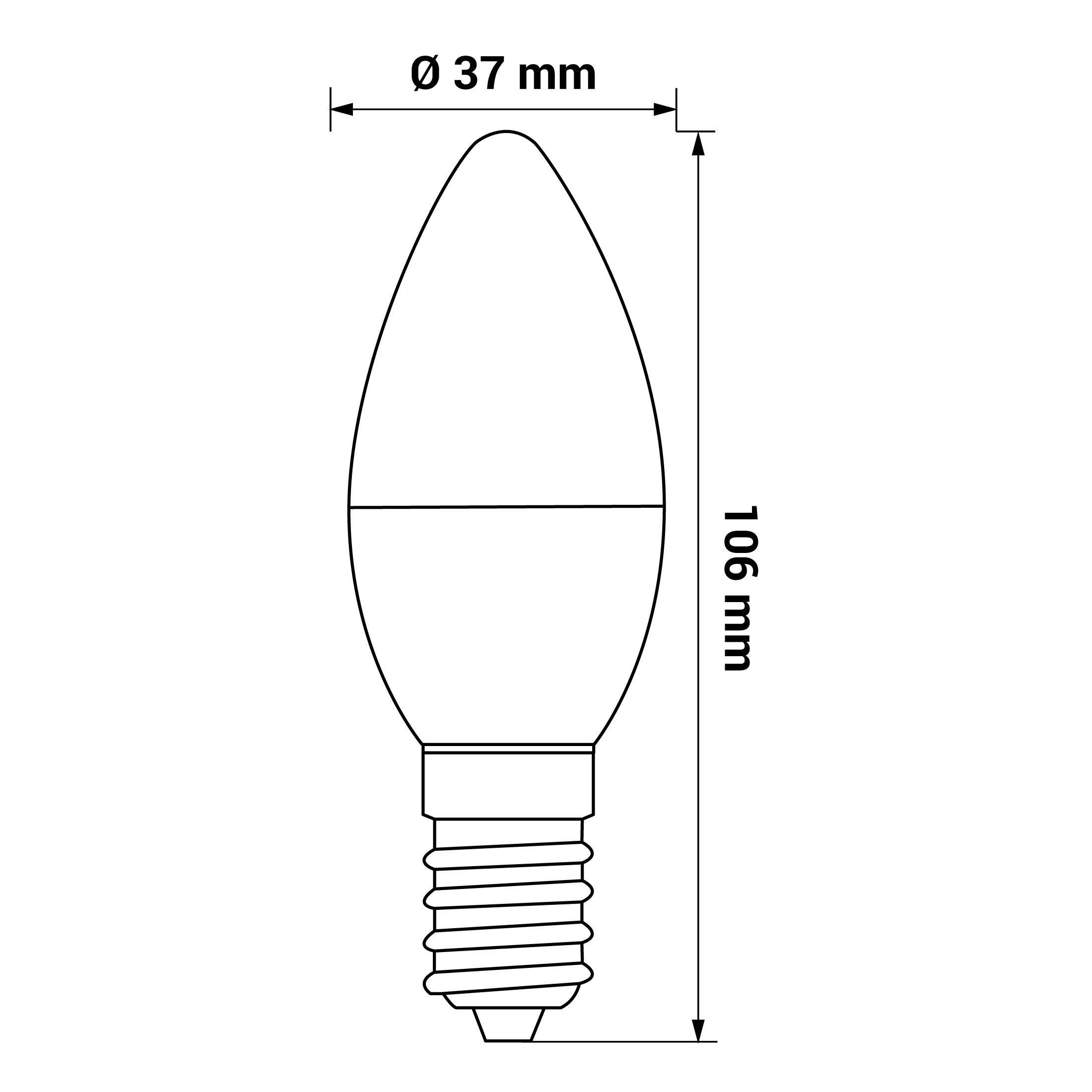 Żarówka LED E14 swieca 7W 840lm 3000K - 4
