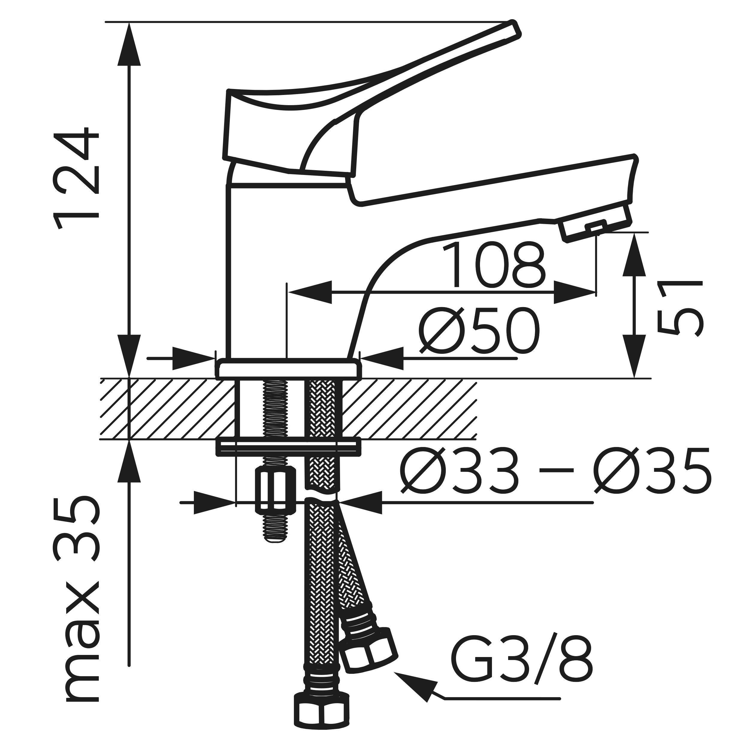 Bateria umywalkowa Ferro Petite czarna - 2