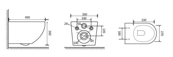 Miska WC wisząca Aveeo Berg z deską wolnoopadającą - 3