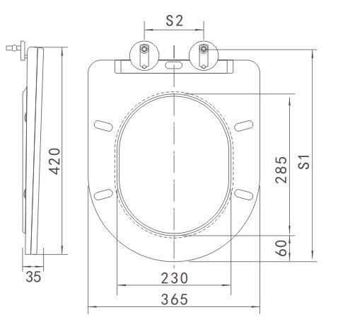 Deska WC Aveeo Opal slim biała - 3