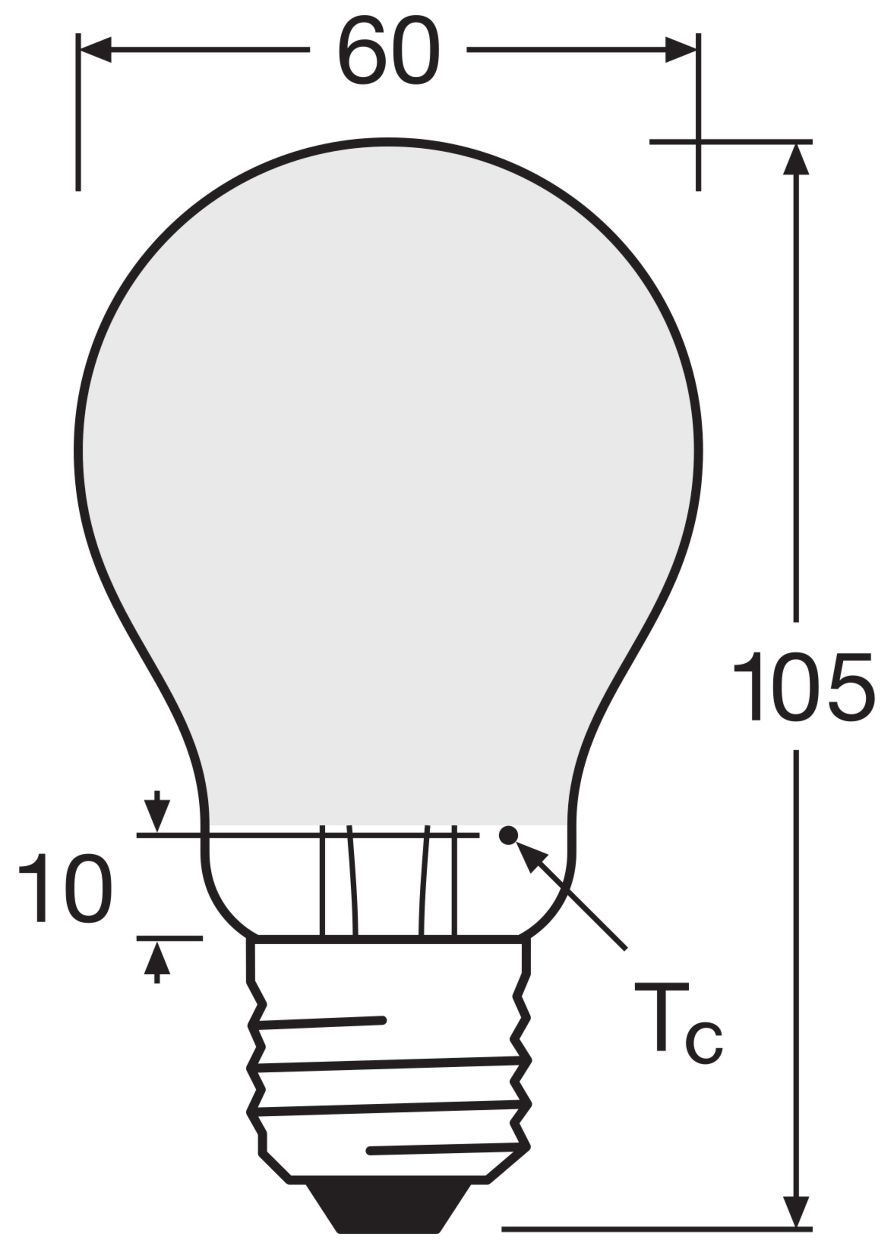 Żarówka LED typu filament E27, standardowa bańka, 6,5W, 806Lm, 4000K, OSRAM - 2
