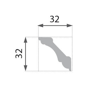 Sztukateria ścienna listwa B-1 - 3