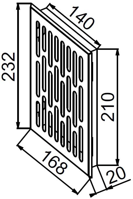 Kratka wentylacyjna metalowa 14x21 M3B biała - 2