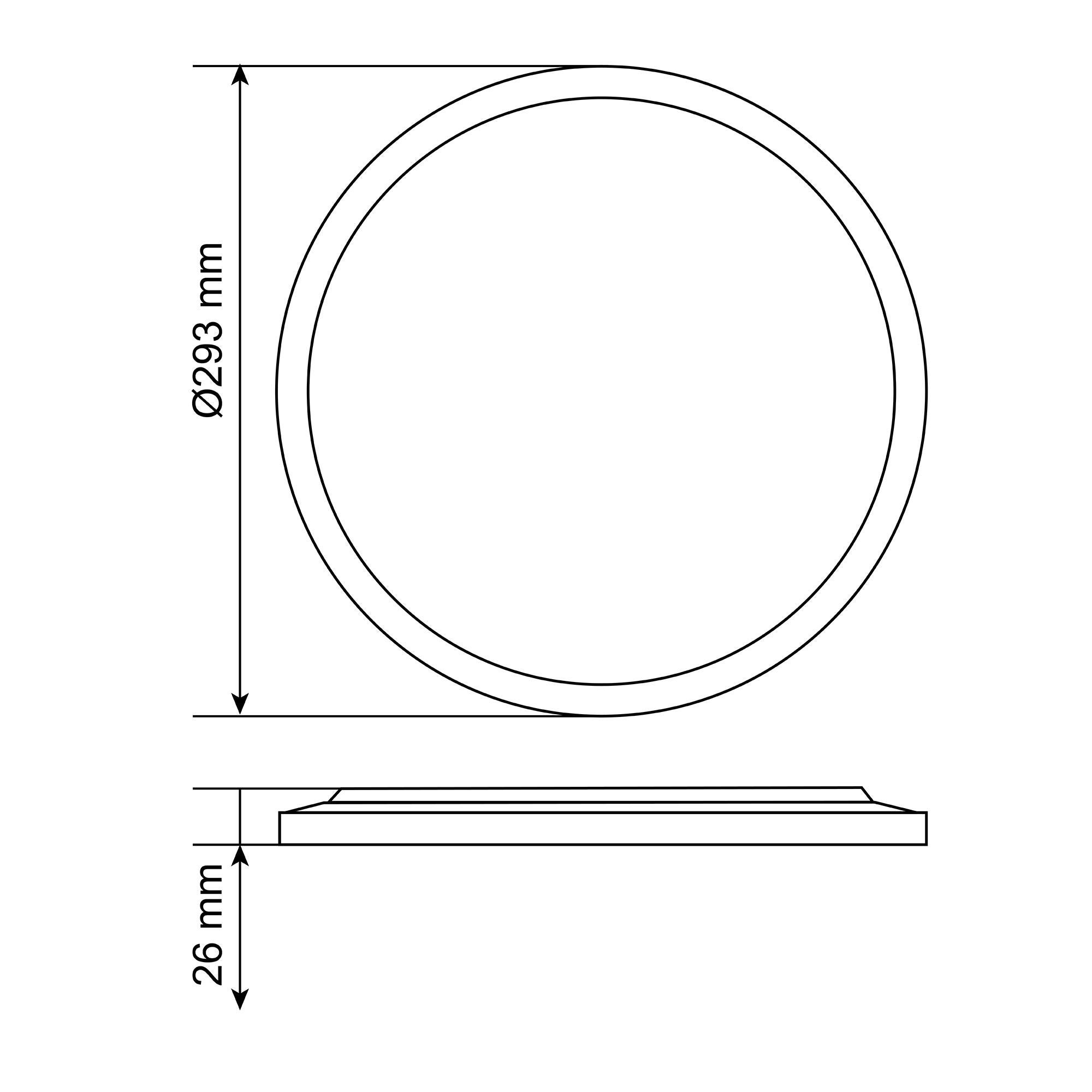 Plafon LED okrągły 22W 2400lm IP54 czarny - 6