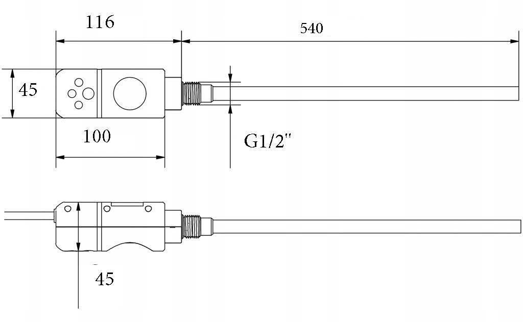 Grzałka biała GRZ 600W - 3