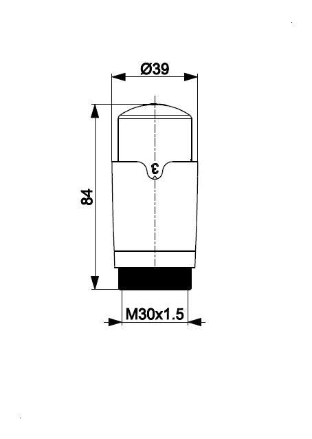 Głowica termostatyczna M30X1.5 KOMFORT PRO biała - 2