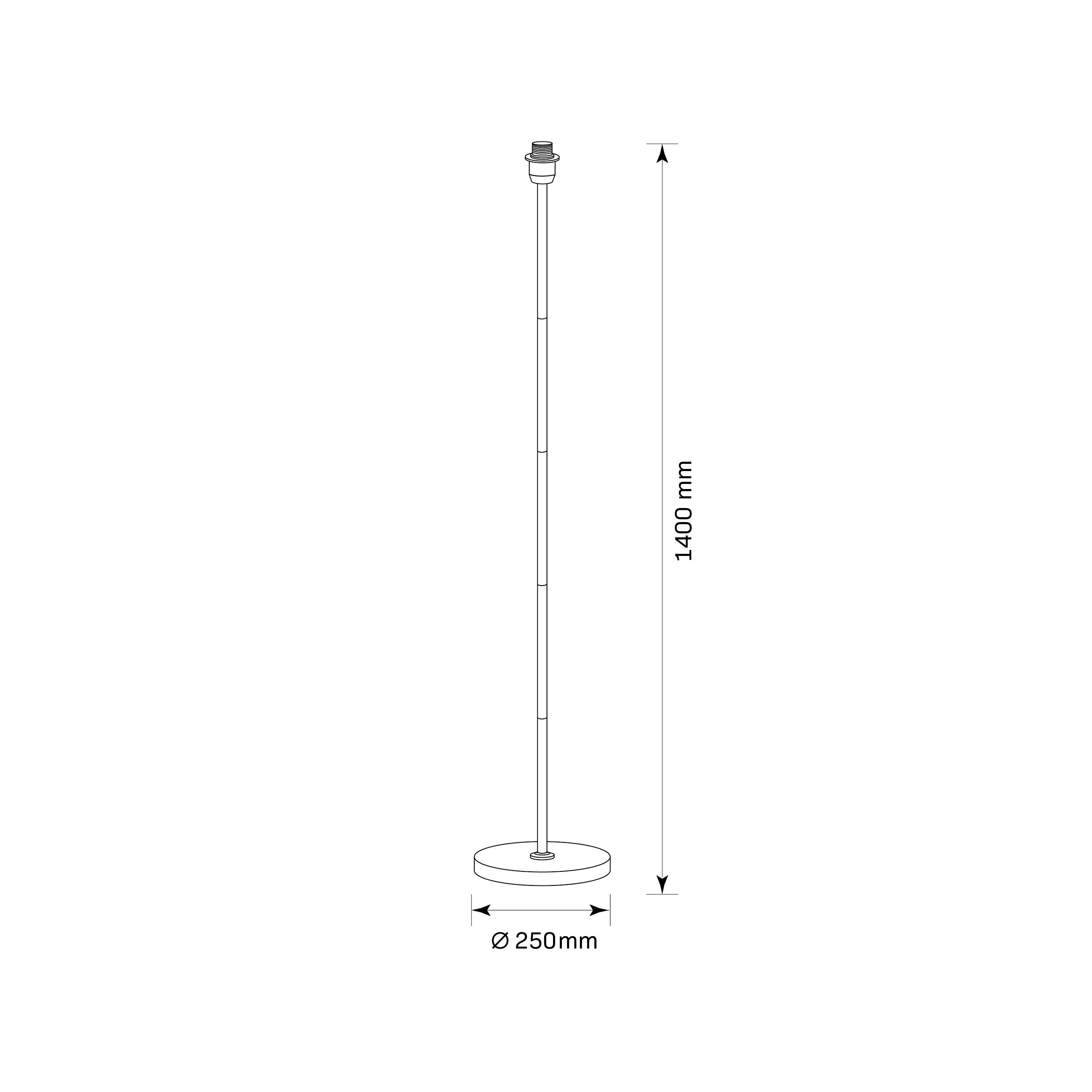Podstawa lampy podłogowej Scarlet, czarna - 2