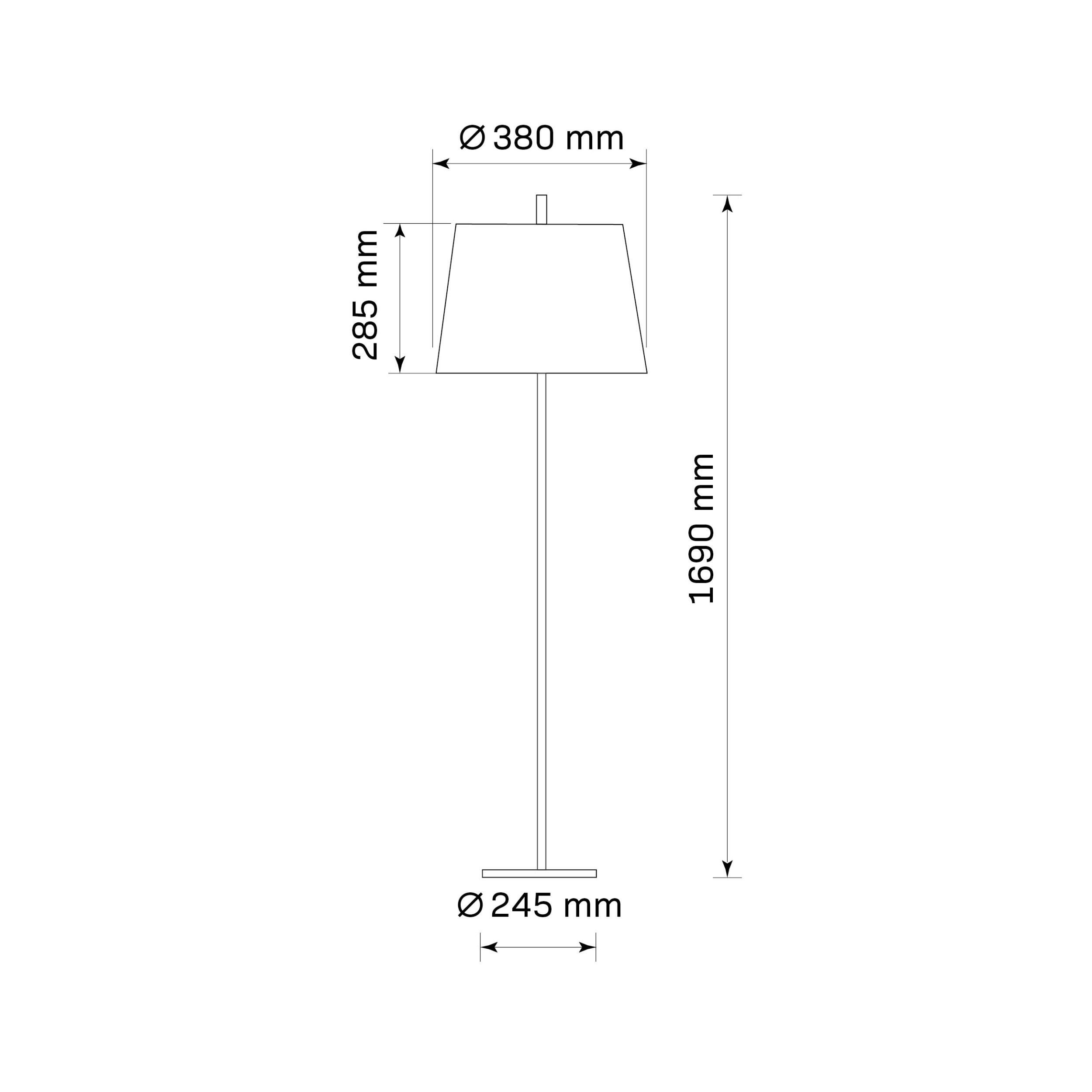 Lampa podłogowa LED Elena, czarna - 3
