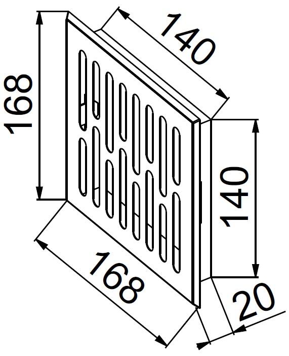 Kratka wentylacyjna metalowa 14x14 M1B biała - 2