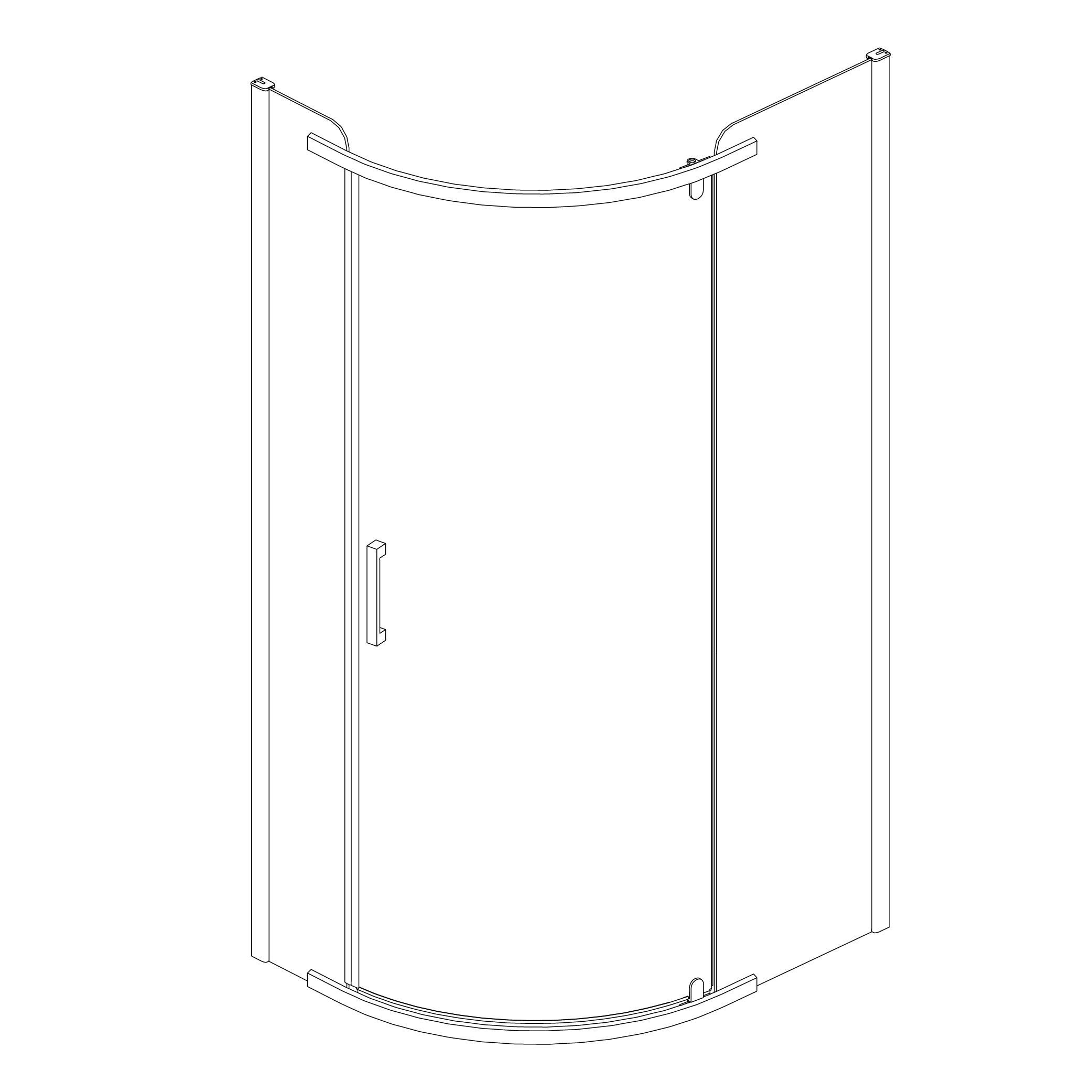 Kabina prysznicowa Kabri Conte 100x80 cm - 2