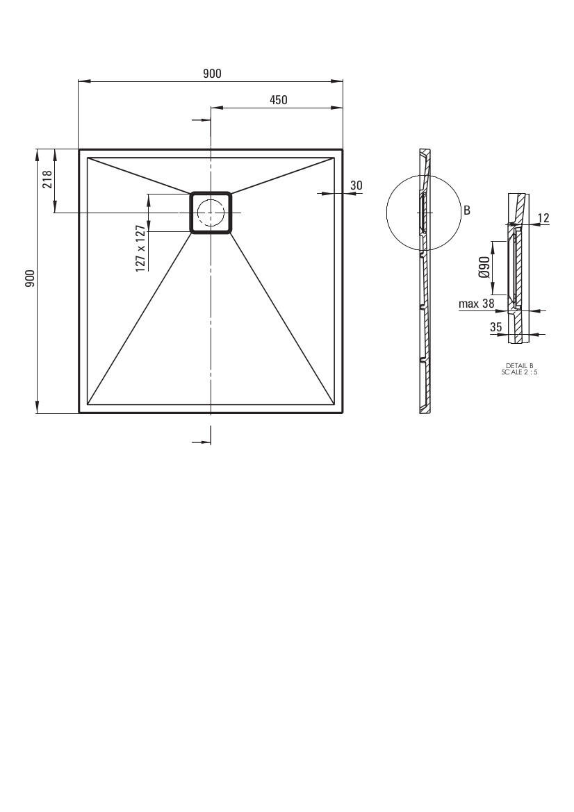 Brodzik granitowy Deante Correo KQR_N41B - 2