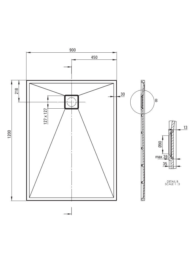 Brodzik granitowy Deante Correo KQR_T43B - 2
