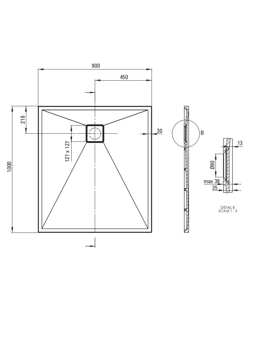 Brodzik granitowy Deante Correo KQR_S45B - 3