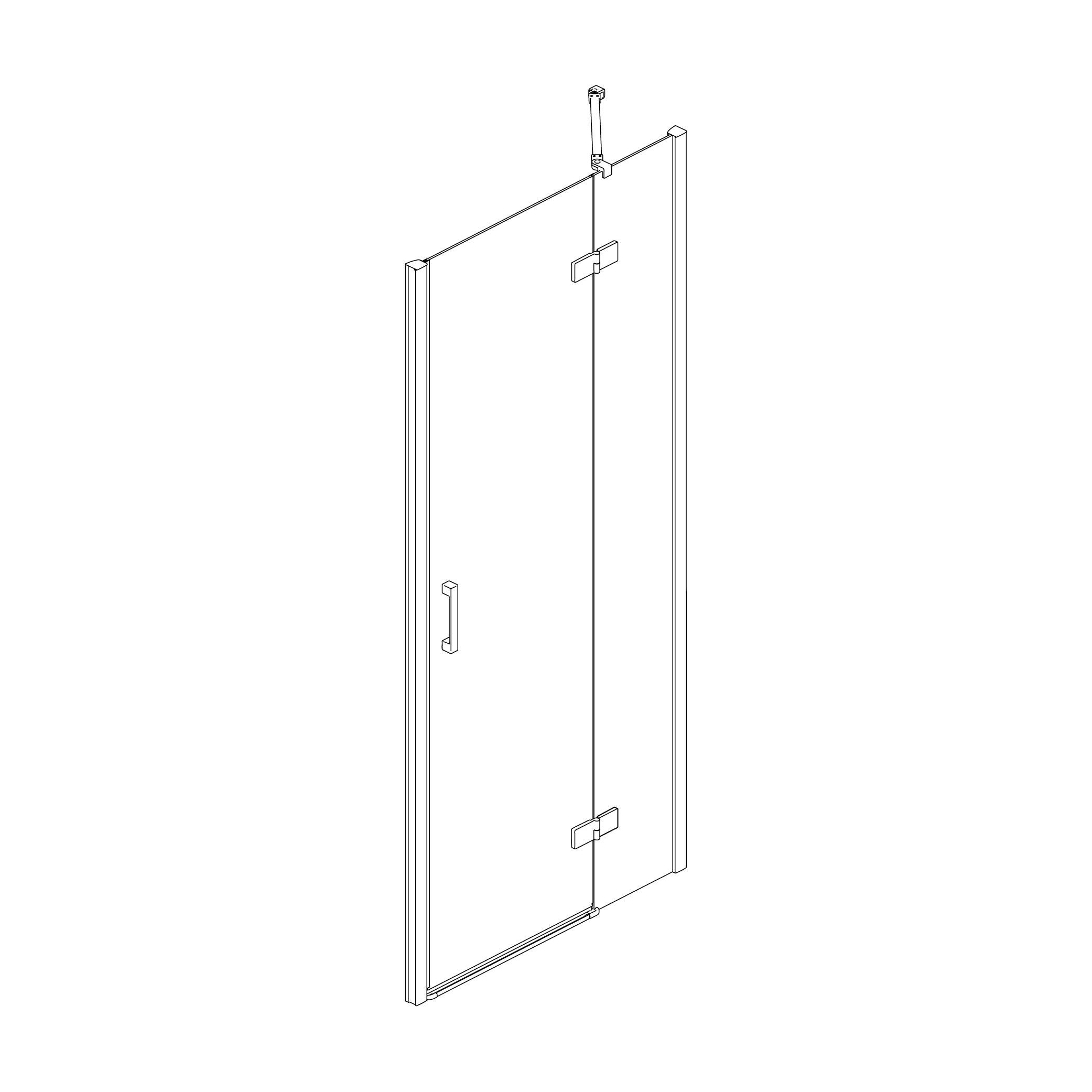 Drzwi prysznicowe Kabri Primera prawe 80x195 cm - 3