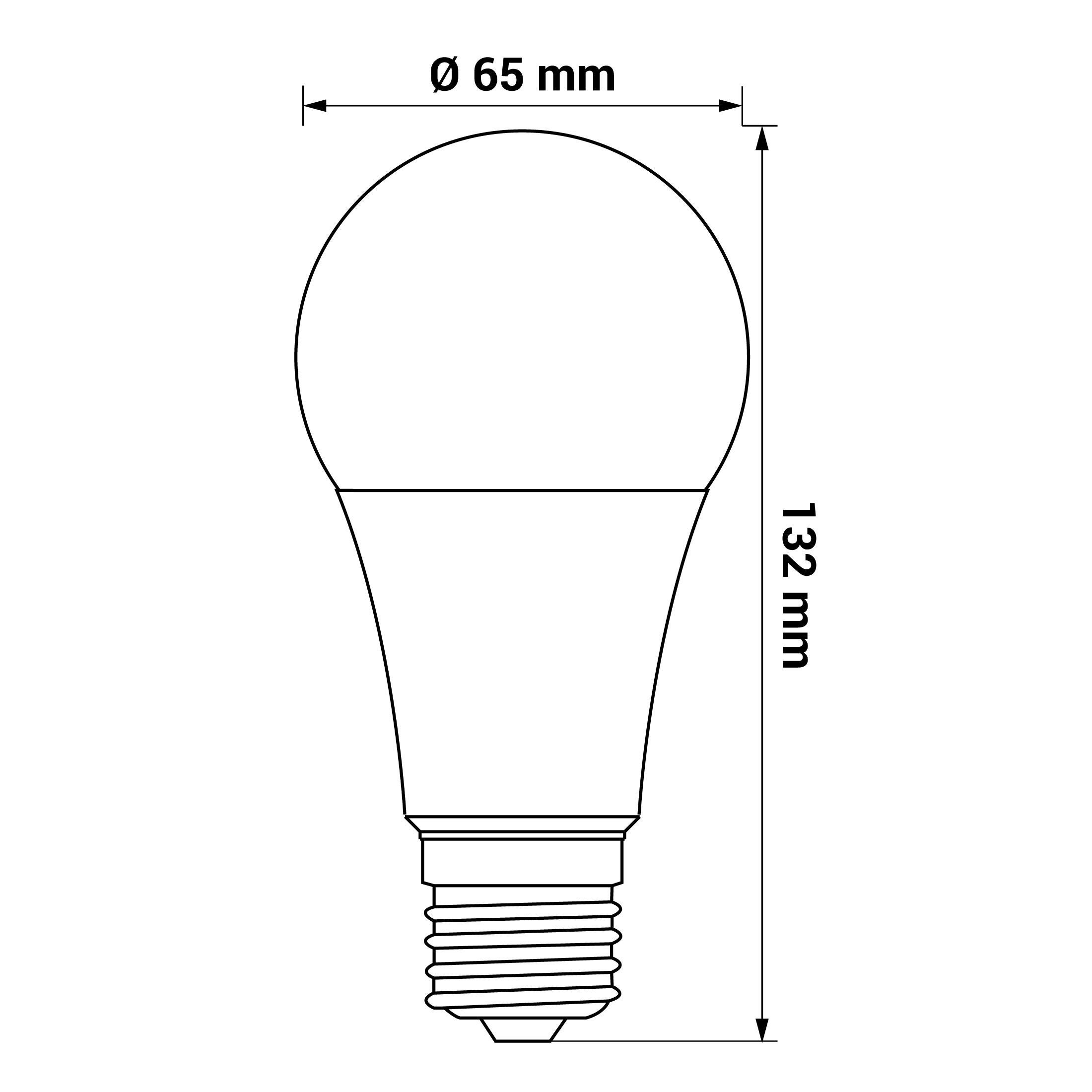 Żarówka LED E27A6514W1680lm4000K - 2