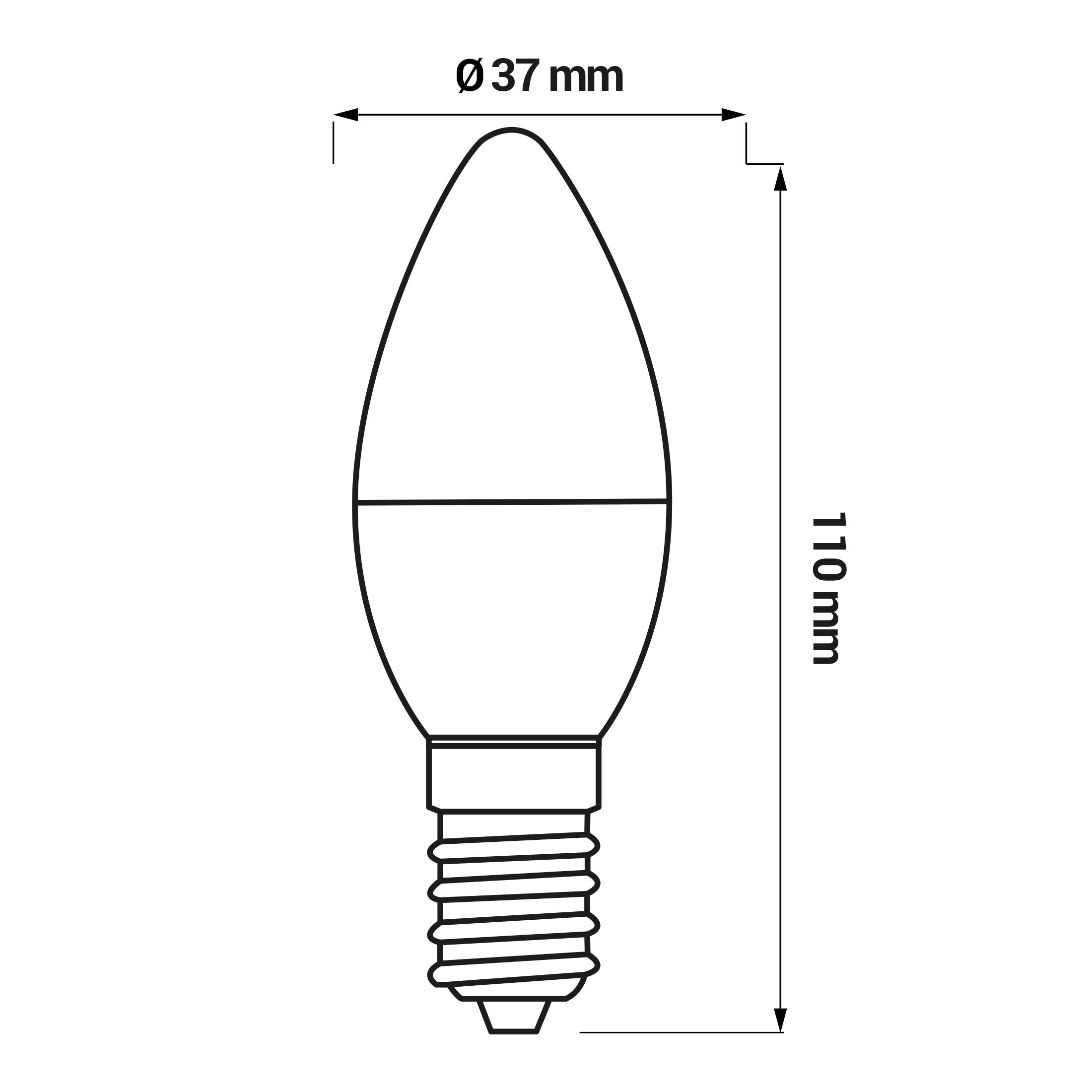 Żarówka LED E14 świeca 8W 900lm 3000K - 3