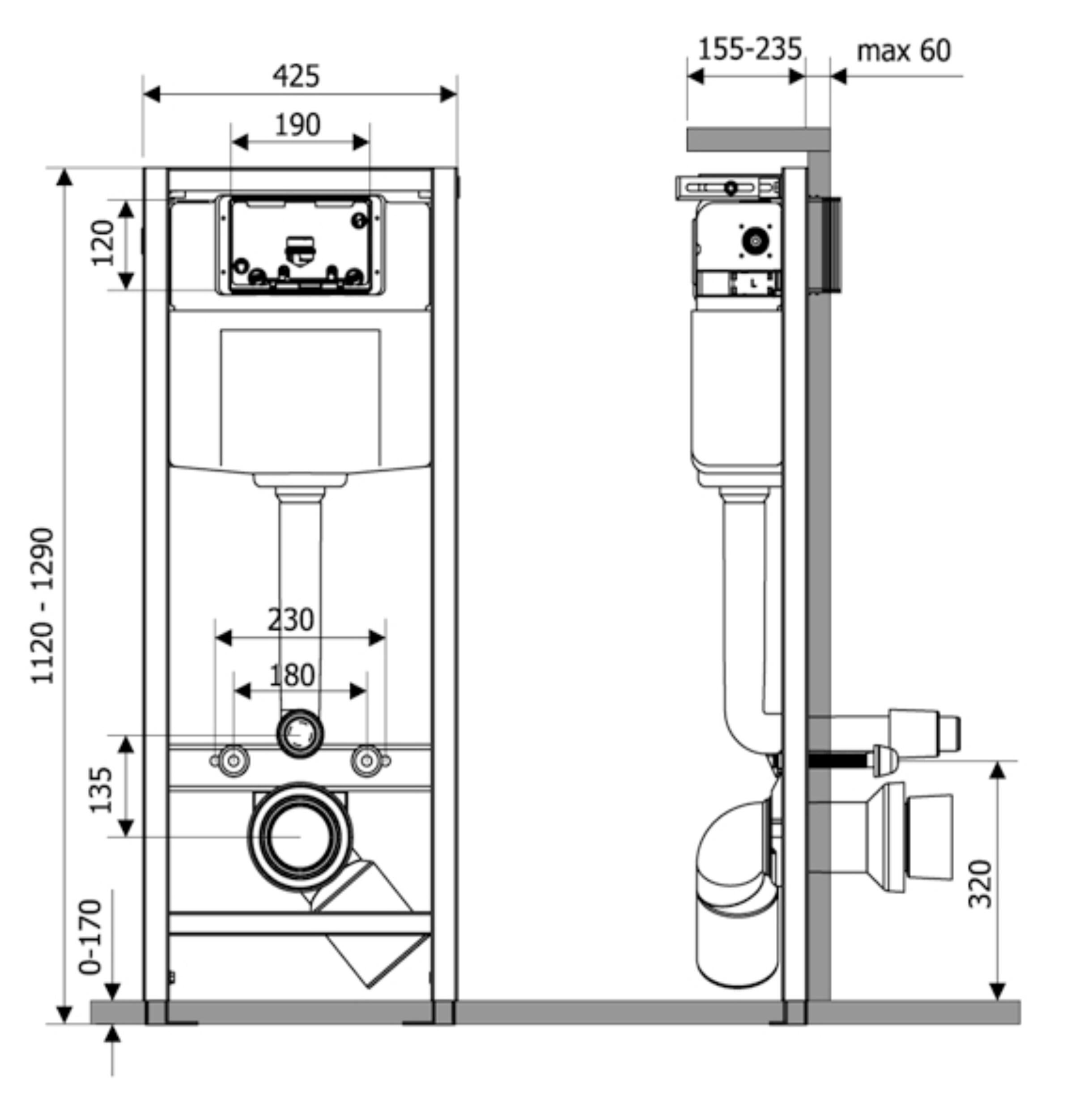 Stelaż podtynkowy WC Ravak GPX2240054 - 2