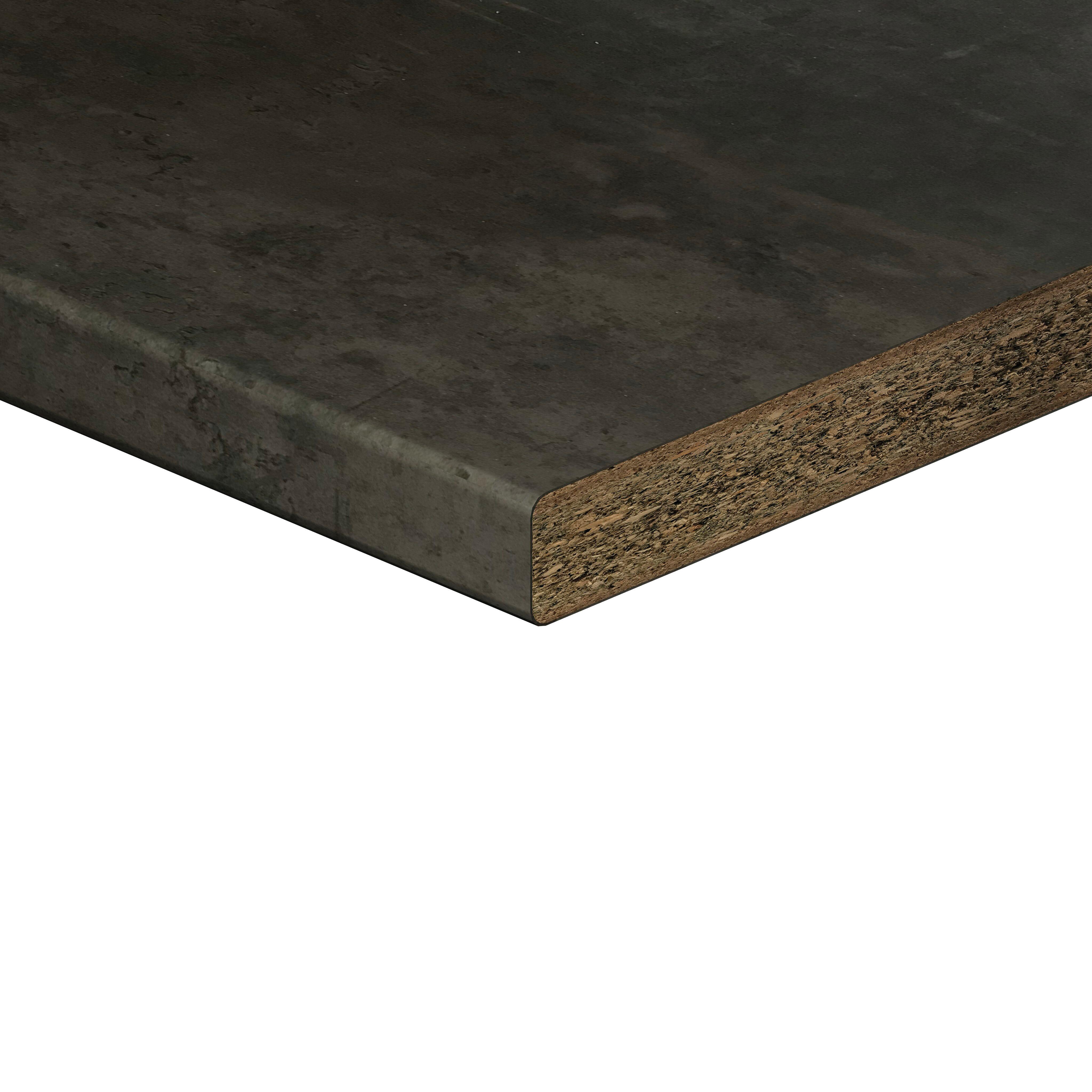 Piano cucina in truciolare rivestito in laminato cpl grigio antracite Antracite L 246 x P 63.5 cm, spessore 3.8 cm - 8