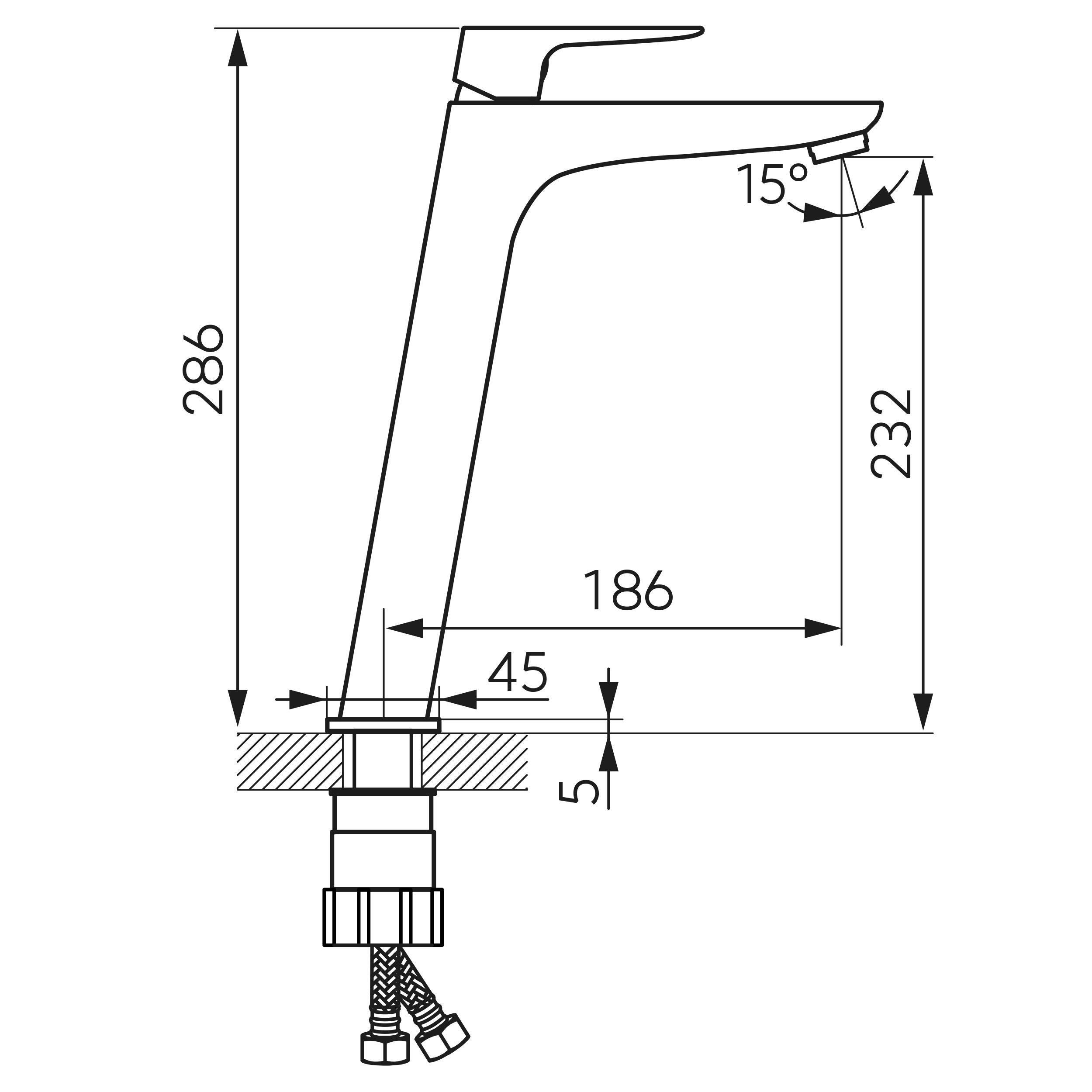 Bateria umywalkowa Ferro Lippi Ecologica chrom - 2