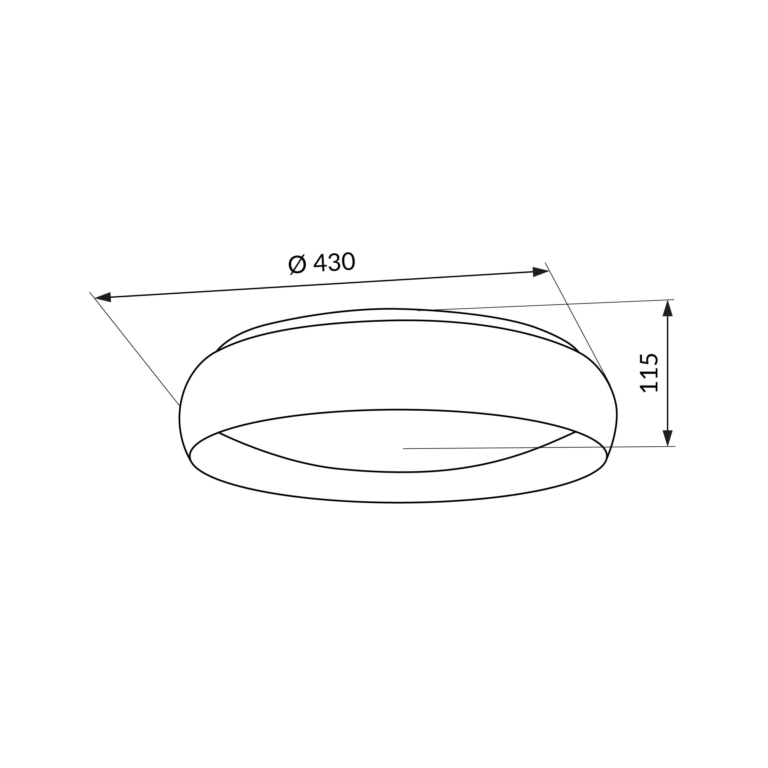 Plafon LED Zarco 24W 1400 lm IP20, czarny/drewno - 2