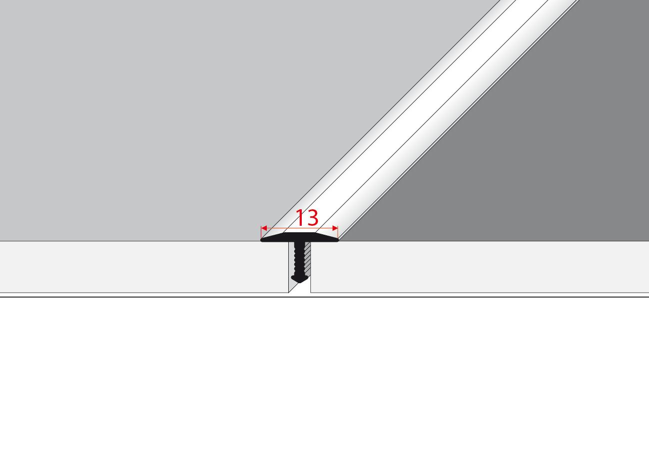Profil fugowy  A54 2,5 MB 13 MM czarny - 2
