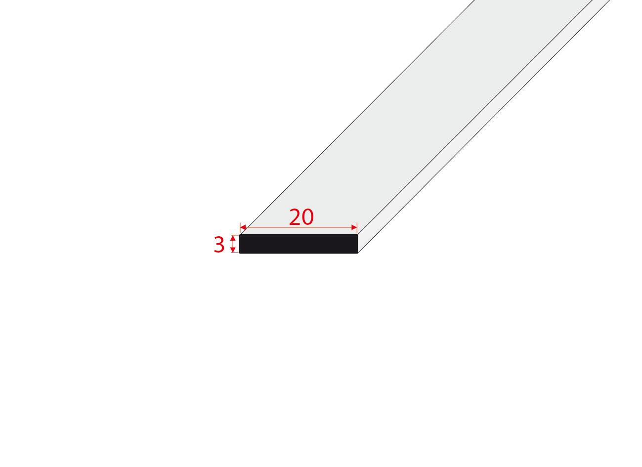 Płaskownik B01 2 MB 20/3 MM złoty - 2