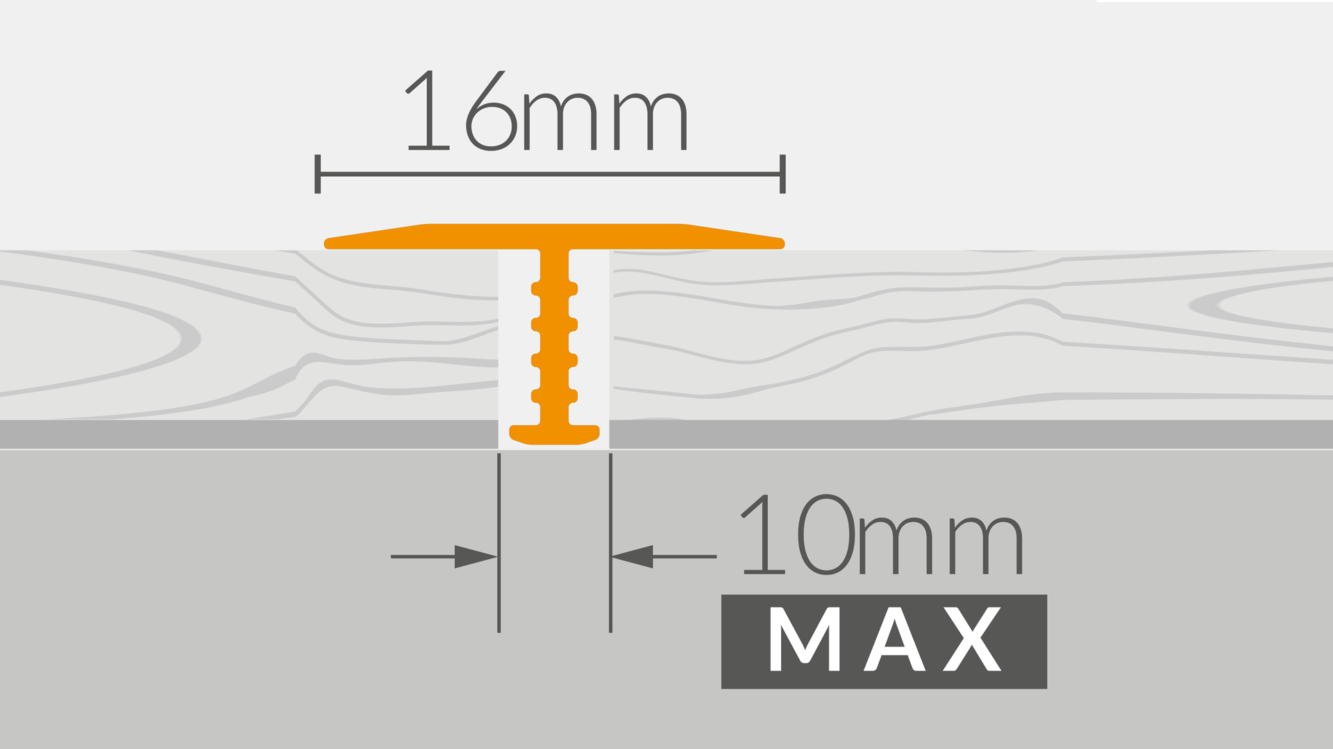 Profil dylatacyjny T16 2000x16mm Srebrny - 2