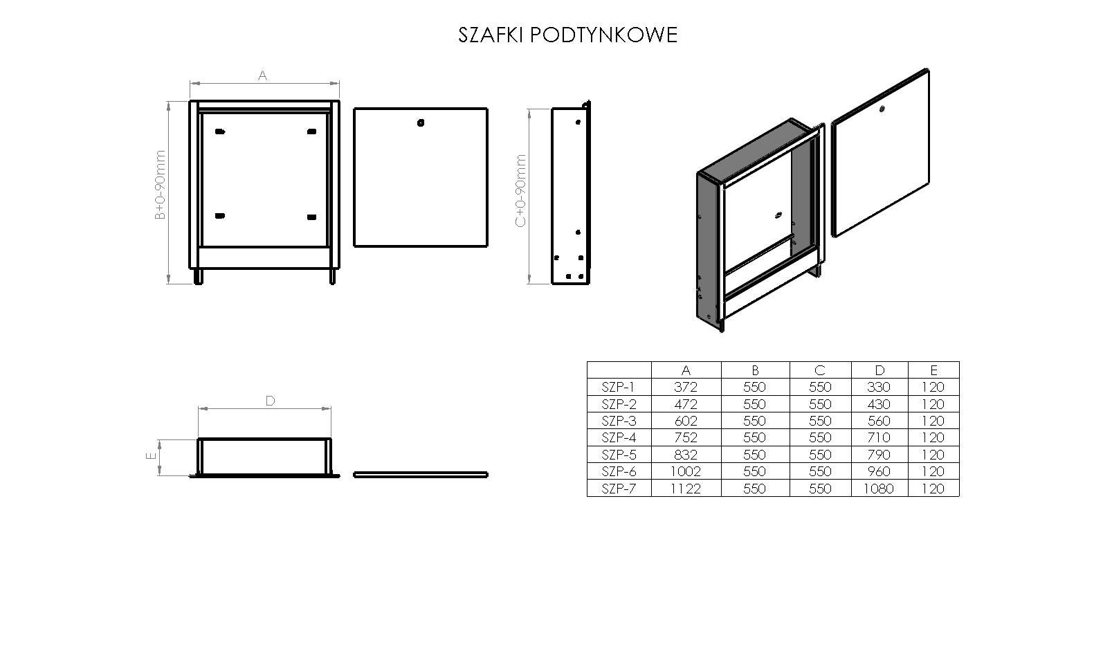 Szafka podtynkowa 12 obwodów - 2