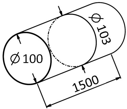 Kanał wentylacyjny okrągły fi 100 1,5mb KO100-15 - 2