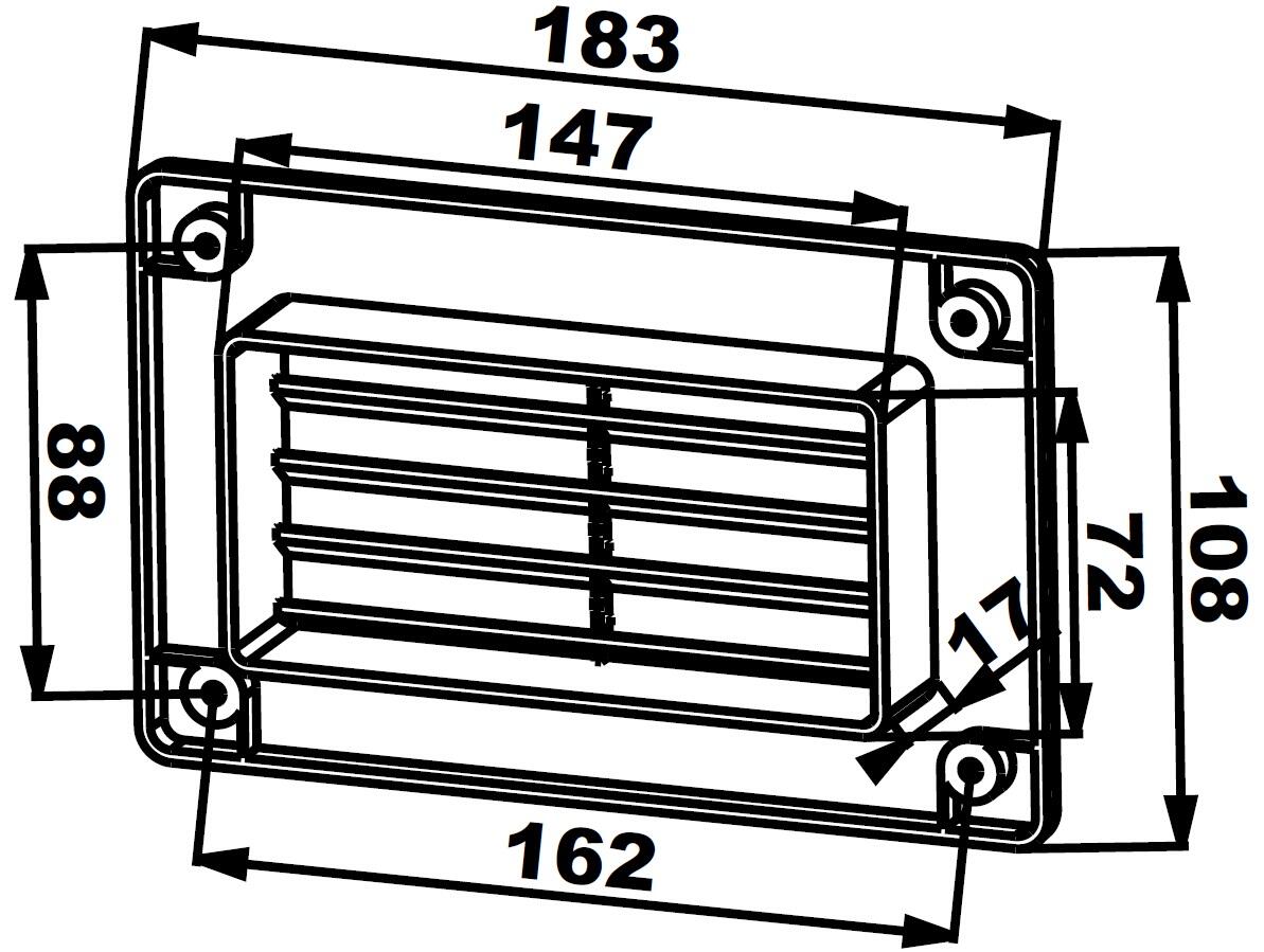 Osłona kanału płaskiego 75x150 KP75-30 - 2