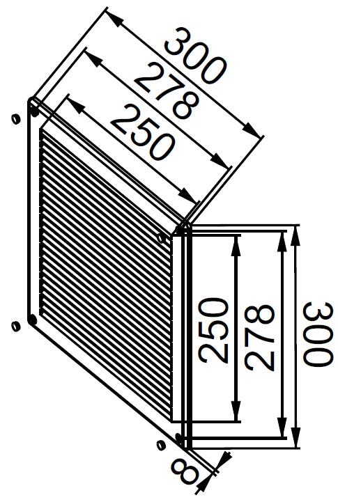 Kratka wentylacyjna TRU 30x30 TRU10 biała - 2