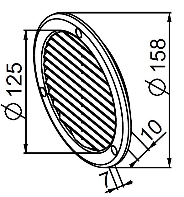 Kratka wentylacyjna TRU fi 125 TRU16K biała - 2