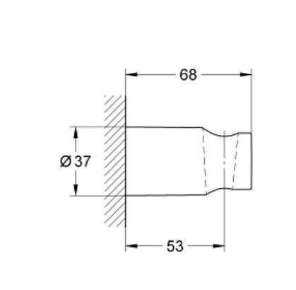 Uchwyt prysznicowy Grohe Vitalio universal chrom - 2